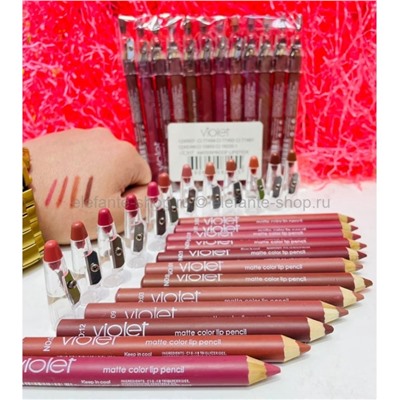 Карандаши для губ VIOLET Waterproof Lipstick 12 штук (28)