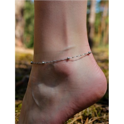 Браслет на ногу из серебра родированный - Удлинитель 3,5 см 161163R025L24