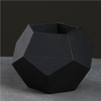 Кашпо Пятиугольник 12 х 9 см чёрный