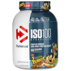 Dymatize Nutrition, ISO 100 Hydrolyzed, 100% Whey Protein Isolate, Fruity Pebbles, 3 lb (1.4 kg)