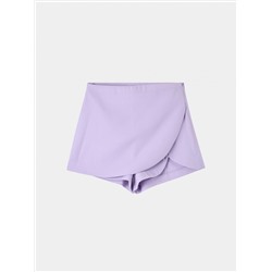 Однотонная юбка-шорты фиолетовый
