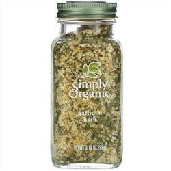 Simply Organic, чеснок и травы, 88 г (3,10 унции)