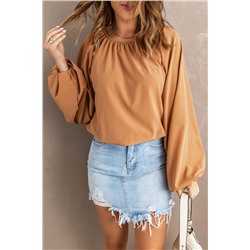 Lantern Sleeve Loose Blouse