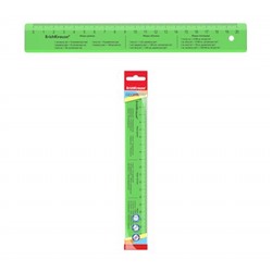 Линейка пластиковая 20 см Neon с единицами измерения, зеленая 55499 ErichKrause