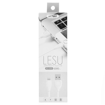 Кабель USB - Apple lightning Remax RC-050i Lesu  100см 2A  (white)