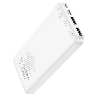 Внешний аккумулятор Hoco J101 PD QC 10000mAh Micro USB/USB*2/USB Type-C (white)