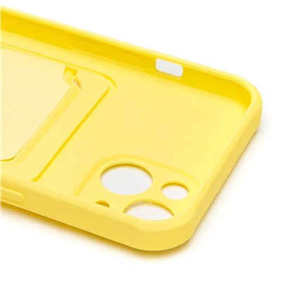 Чехол-накладка - SC304 с картхолдером для "Apple iPhone 13" (yellow)