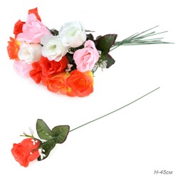 Цветок искусственный Роза 45 см / 0341-40 /уп 20/3000/