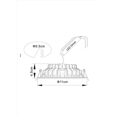 Точечный встраиваемый светильник Arte Lamp RIFLESSIONE A7008PL-1WH