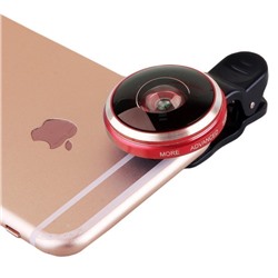 Объектив для смартфона Fisheye super (red)