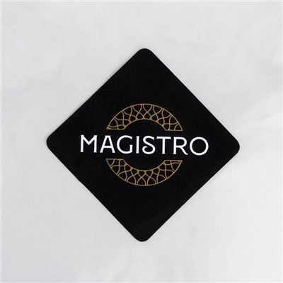 Скалка из мрамора Magistro, с подставкой, 45×5 см, цвет белый