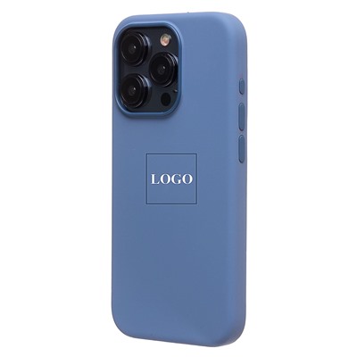 Чехол-накладка ORG Silicone Case SafeMag с анимацией для "Apple iPhone 15 Pro" (winter blue)