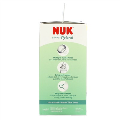 NUK, Simply Natural, Bottles, 0+ Months, Slow, 2 Pack, 5 oz ( 150 ml) Each