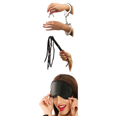 Набор для эротических игр Lover s Fantasy Kit - наручники, плетка и маска