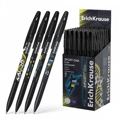 Ручка шариковая R-301 Stick&Grip Sport DNA синяя 0.7мм 61006 ErichKrause