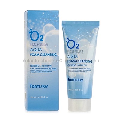 Пенка с кислородом Farmstay O2 Premium Aqua Foam Cleansing 100ml (13)