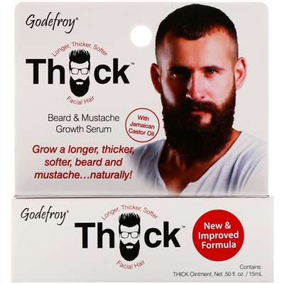 Godefroy, Thick, сыворотка для роста бороды и усов, 15 мл