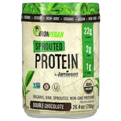 Jamieson Natural Sources, IronVegan, Sprouted Protein, Double Chocolate, 26.4 oz (750 g)