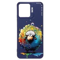 Чехол-накладка - SC335 для "Realme C30"  (овечка) (dark blue) (227248)