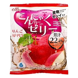 Желе конняку со вкусом яблока Yukiguni Aguri, Япония, 96 г (16 г*6шт). УЦЕНКА. Срок до 13.06.2024.Распродажа