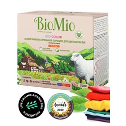 BioMio эко стиральный порошок д/цветного белья с экстрактом хлопка 1,5 кг