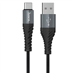 Кабель USB - Type-C Hoco X38 Cool Charging (повр. уп)  100см 3A  (black)