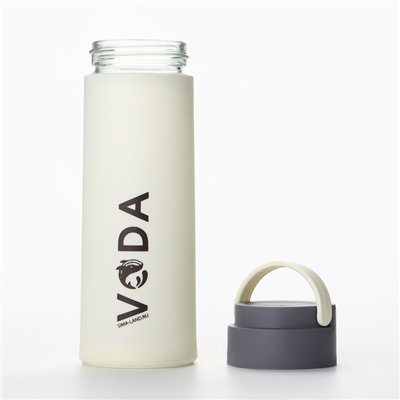 Бутылка для воды "VODA", 420 мл, стекло