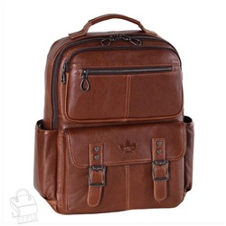 Рюкзак мужской кожаный 3926Z brown Zinimsk