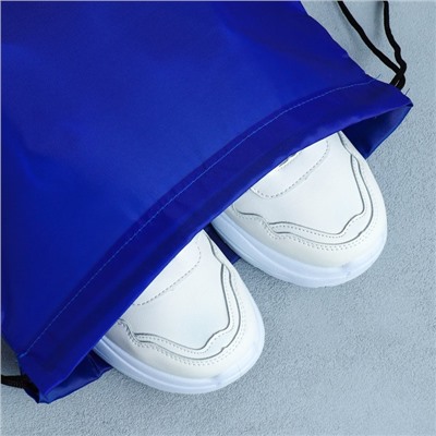 Мешок для обуви  болоньевый материал, цвет синий, 30 х 40 см