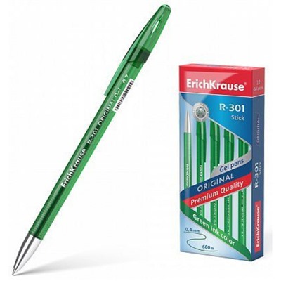 Ручка гелевая ORIGINAL 0.5мм зеленая R-301 45156 ErichKrause