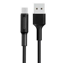 Кабель USB - micro USB Borofone BX1 (повр. уп)  100см 2A  (black)