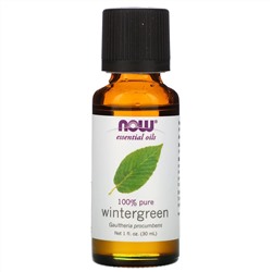 Now Foods, Essential Oils, 100% Pure Wintergreen, 1 fl oz (30 ml)
