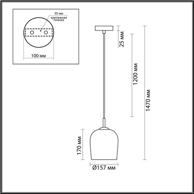 6551/1A SUSPENTIONI LN23 200 матовое золото Подвес E14 1*40W 220V ELLIE