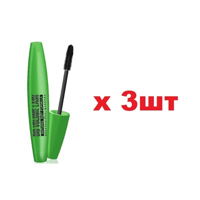 EVELINE Big Volume Lash bio Formula Тушь для ресниц зеленая 3шт