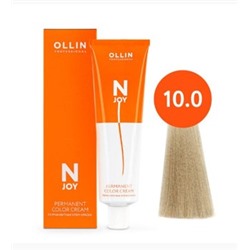 OLLIN "N-JOY" 10/0 – светлый блондин, перманентная крем-краска для волос 100мл