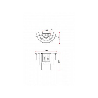 Настенный светильник (бра) Porto FR5104WL-02BS. ТМ Freya