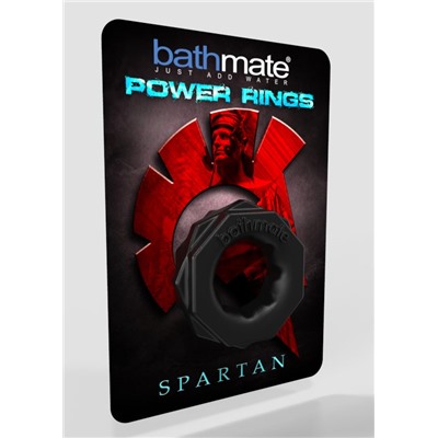 Чёрное эрекционное кольцо Spartan