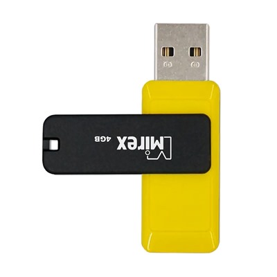 Флэш накопитель USB 4 Гб Mirex CITY (yellow/black)