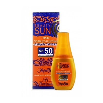 Ф-412 Beauty Sun Крем spf50 для защиты от солнца Защита татуажа 75 мл