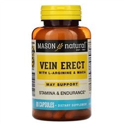 Mason Natural, Vein Erect with L-Arginine & Maca, 80 Capsules