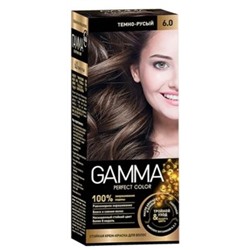 GAMMA PERFECT COLOR Стойкая крем-краска для волос тон 6.0 Темно-русый с окис.кремом 6% 50 мл