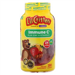 L'il Critters, Immune C с цинком и витамином D, 190 жевательных мармеладок
