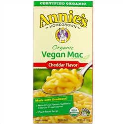 Annie's Homegrown, Органический веганский мак, Вкус сыра чеддер, 6 унц. (170 г)