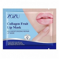 Патч гидрогелевый для губ 1 шт Zozu Collagen fruit lip mask MILK