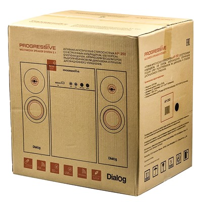 Компьютерная акустика Dialog Progressive AP-250 (повр. уп.) 2.1 (brown)