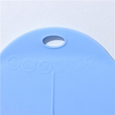 Крышка для хранения Доляна «Симпл», силикон, d=21 см, цвет голубой