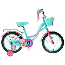 Велосипед 16" Graffiti Premium Girl, цвет бирюзовый/розовый