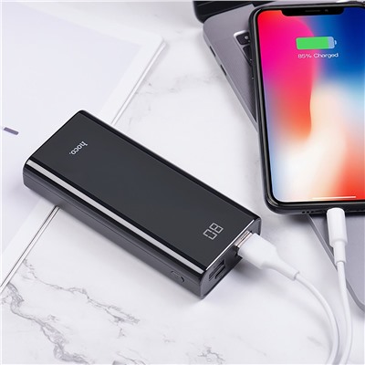 Внешний аккумулятор Hoco J45 (пов.уп) 10 000mAh Micro USB/USB Type-C/USB*2 (black)