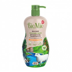 Экологичное средство для мытья посуды, овощей и фруктов с эфирным маслом мандарина BioMio, 750 мл