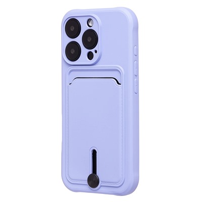 Чехол-накладка - SC304 c картхолдером для "Apple iPhone 16 Pro" (light violet) (234447)